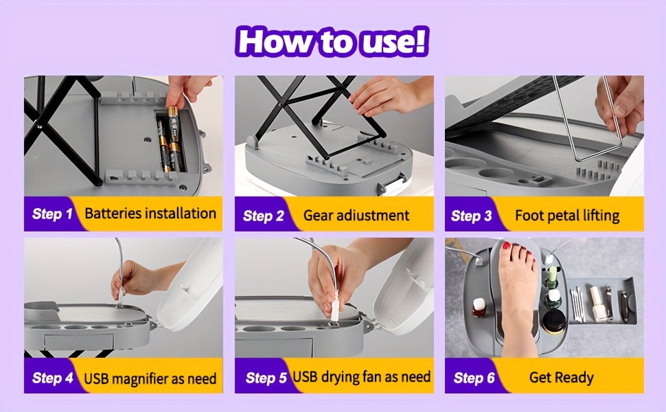 Pedicure Stool The Pedicure Tools for Easy at-Home Pedicures Adjustable Pedicure Foot Rest, for Mom from Daughter, Son, - Birthday Gifts for Women