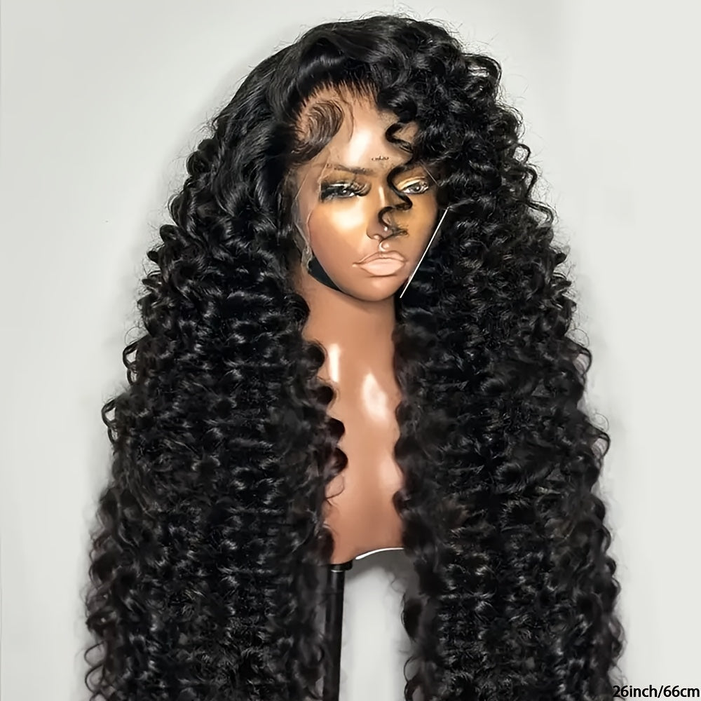 Loose Curly Wave Lace Front Wig HD Transparent 13x4 Frontal Human Hair Wigs For Women Pre Plucked 100% Human Hair Deep Loose Wave Wigs Natural Color 250% Density