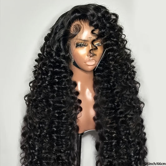 Loose Curly Wave Lace Front Wig HD Transparent 13x4 Frontal Human Hair Wigs For Women Pre Plucked 100% Human Hair Deep Loose Wave Wigs Natural Color 250% Density