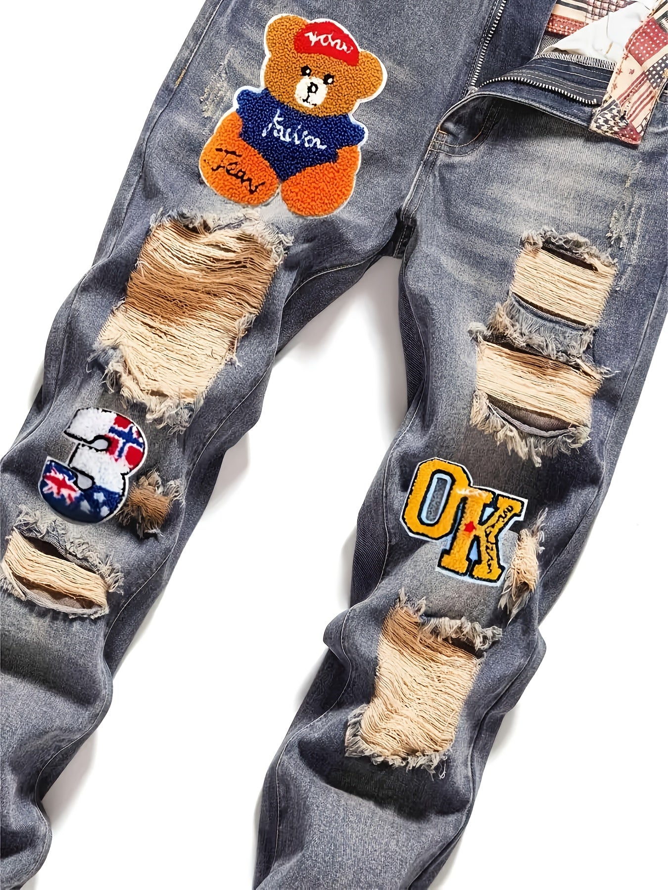 HME Men's Slim Fit Jeans - Stretch Denim Pants with Vintage Washed Look, Mid-Rise Waistband, Machine Washable All-Season Streetwear for Urban Fashion & Everyday Outfits - Non-See-Through Casual Jeans, Versatile Wardrobe Stapl