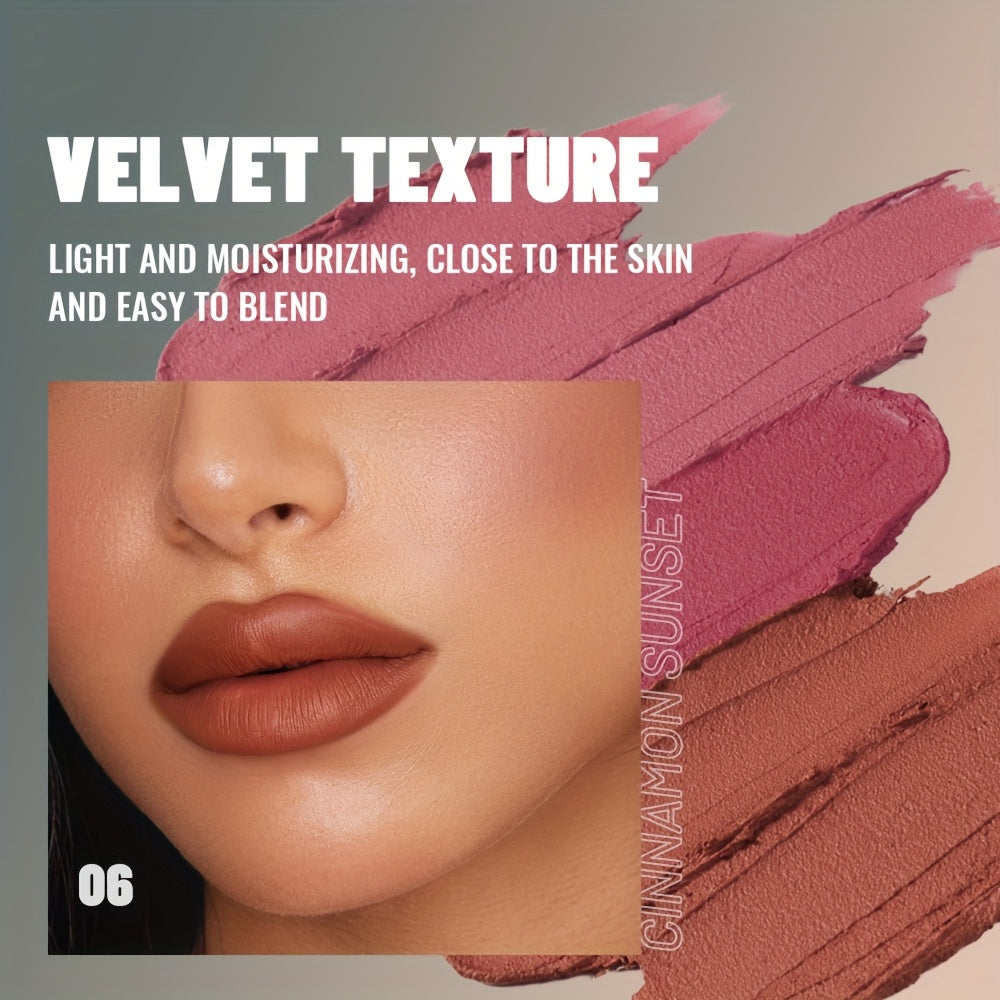 Pudaier Velvet matte Liquid Lip Gloss High Lip Paste, -transfer and long-lasting. 5pcs of deep berry and nude shade suitable for all Light Beige tones. Moisturizing and non-drying formula, perfect gift set for Halloween and C