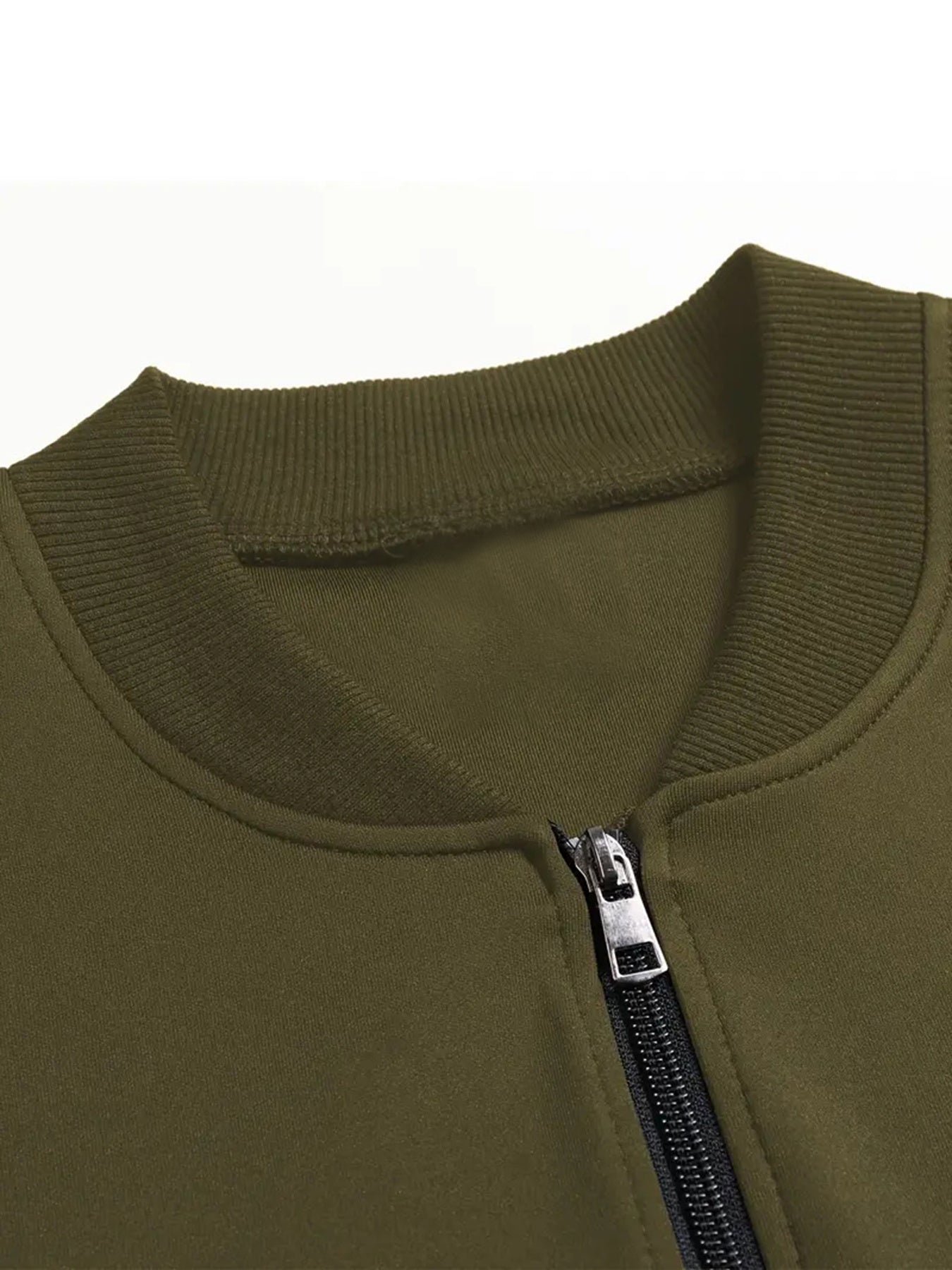 Men's Customizable Zip-Up Pilot Jacket - Personalized Logo/Text, Black with White Print, Knit Polyester Coat, Baseball Collar & Side Pockets - Winter Streetwear for Formal/Casual Events - Branding Jacket, Casual Outerwear, St