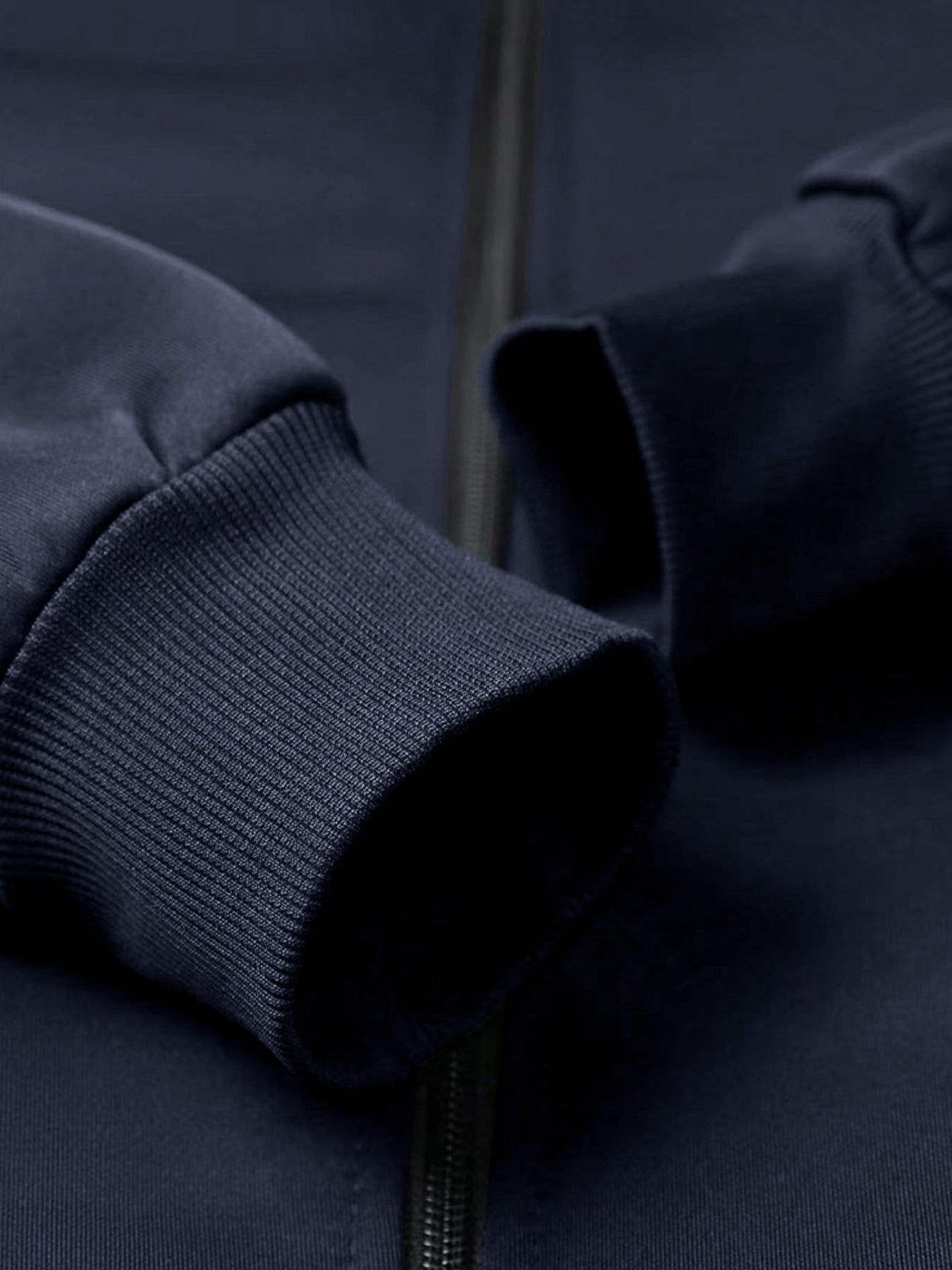 Men's Customizable Zip-Up Pilot Jacket - Personalized Logo/Text, Black with White Print, Knit Polyester Coat, Baseball Collar & Side Pockets - Winter Streetwear for Formal/Casual Events - Branding Jacket, Casual Outerwear, St