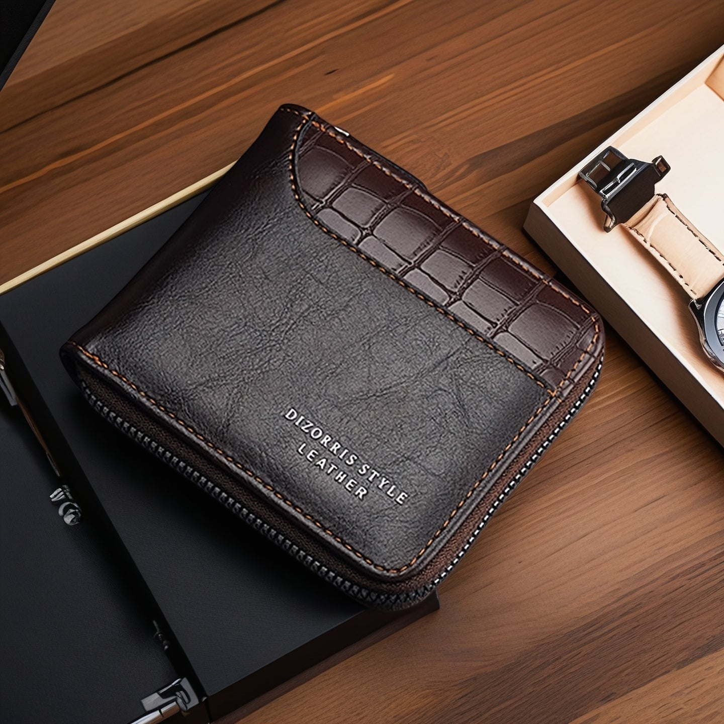 New Men's Wallet, Fashionable Multi-Functional Zipper Design with Multiple Card Slots for Easy Organization and Storage - Perfect Gift for Couples, Father & Son Birthdays or Special Occasions