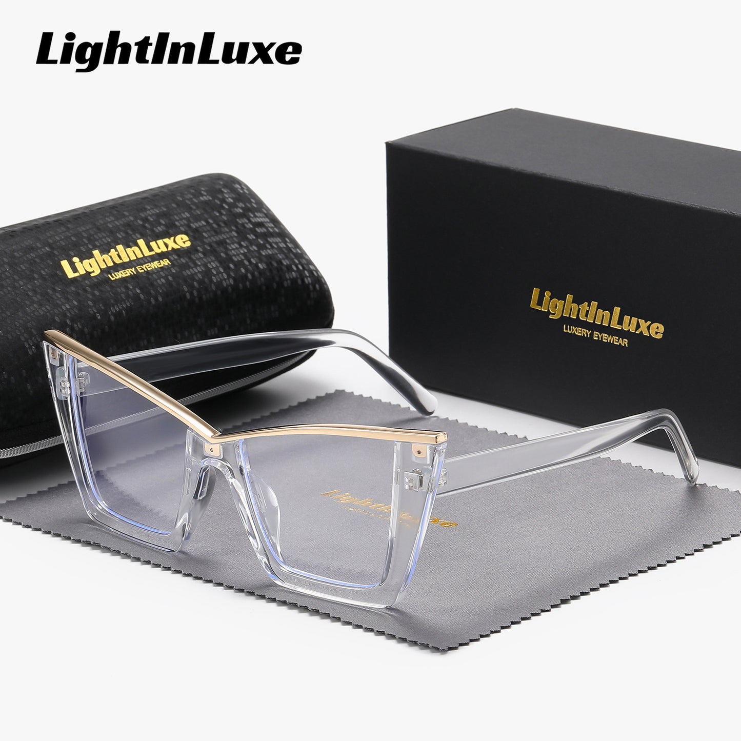 LightInLuxe Retro Cat-Eye Anti-Blue Light Glasses, Full Frame, Perfect for Outdoor Activities & Fashion