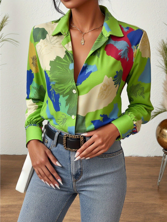 Women'S Elegant Long Sleeve Blouse - Non-See-Through Fabric, Office & Party Attire, Fall/Winter Wardrobe Essential for Everyday Formal Events, Ladies Blouses, Winter Clothing, Nontransparent Material, Fall Fashion, Classic De