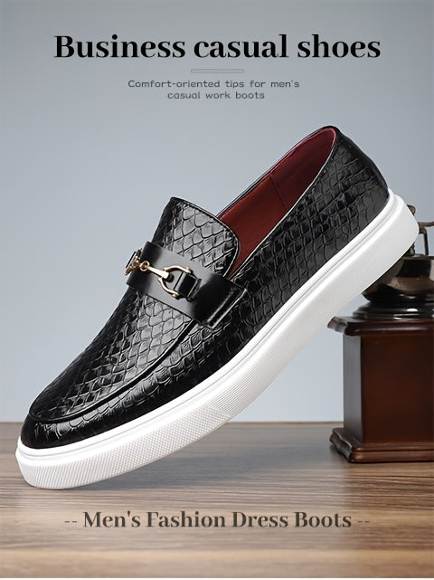 26053 Men's Business Casual Slip-On Shoes with Smooth Finish, Soft Insole, Perfect as a Gift