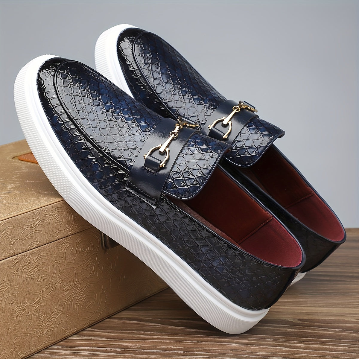 26053 Men's Business Casual Slip-On Shoes with Smooth Finish, Soft Insole, Perfect as a Gift
