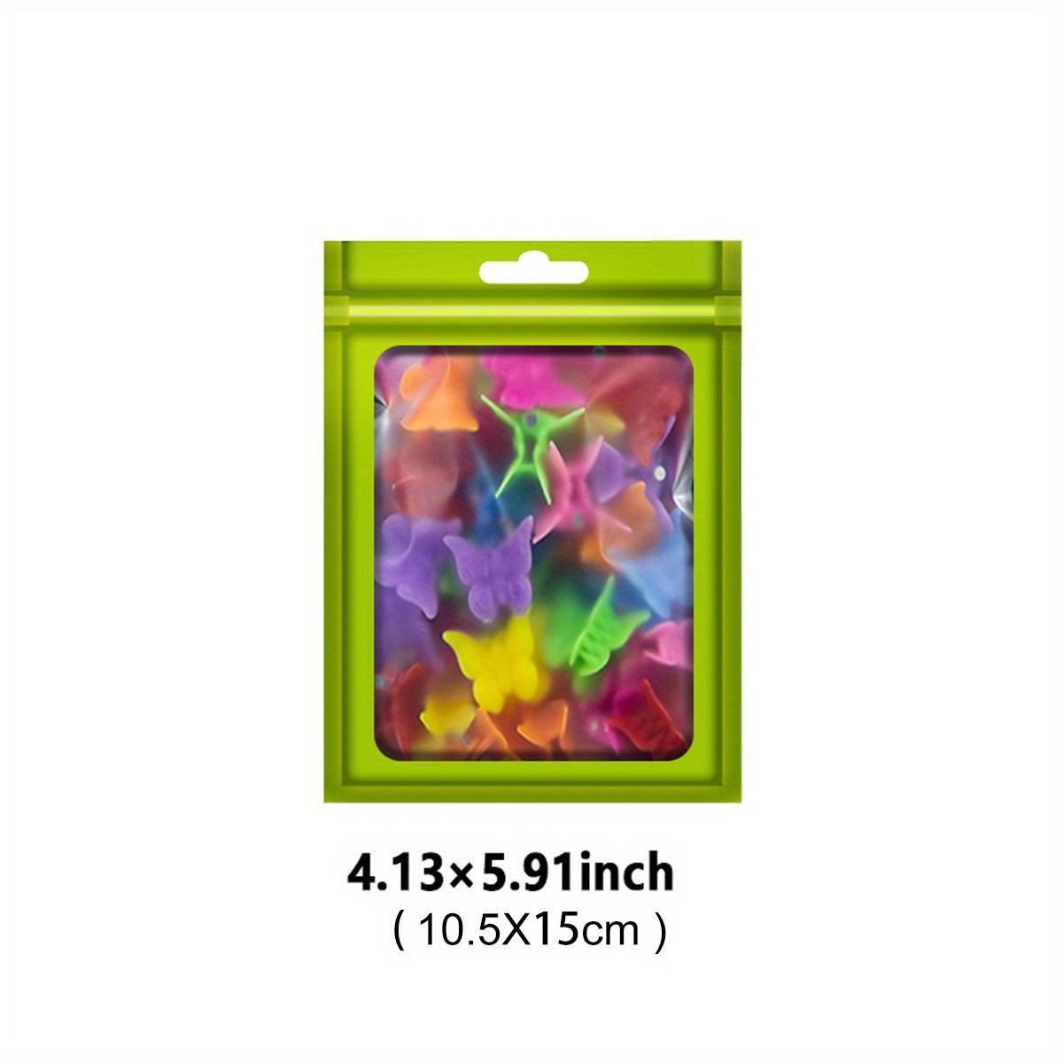 [Holographic Zipper Lock Bags] 100-Pack Holographic Zipper Lock Resealable Bags | Moisture-Proof Aluminum Foil Polyester Film Flat Transparent Window Pouch for Electronics/Jewelry/Cosmetics Organization, 4 Size Options, Non-f