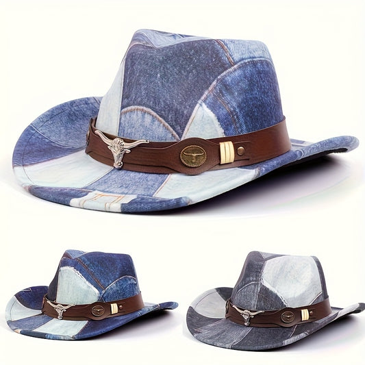Lightweight Non-Elastic Cowboy/Cowgirl Hat - Western Cowboy Hat with Steer Buckle, Wide Brim for Halloween, Western Parties, Rodeo, Themed Events - Vintage Western Accessory, Cowboy Accessories, Themed Event Gear, Durable Sti