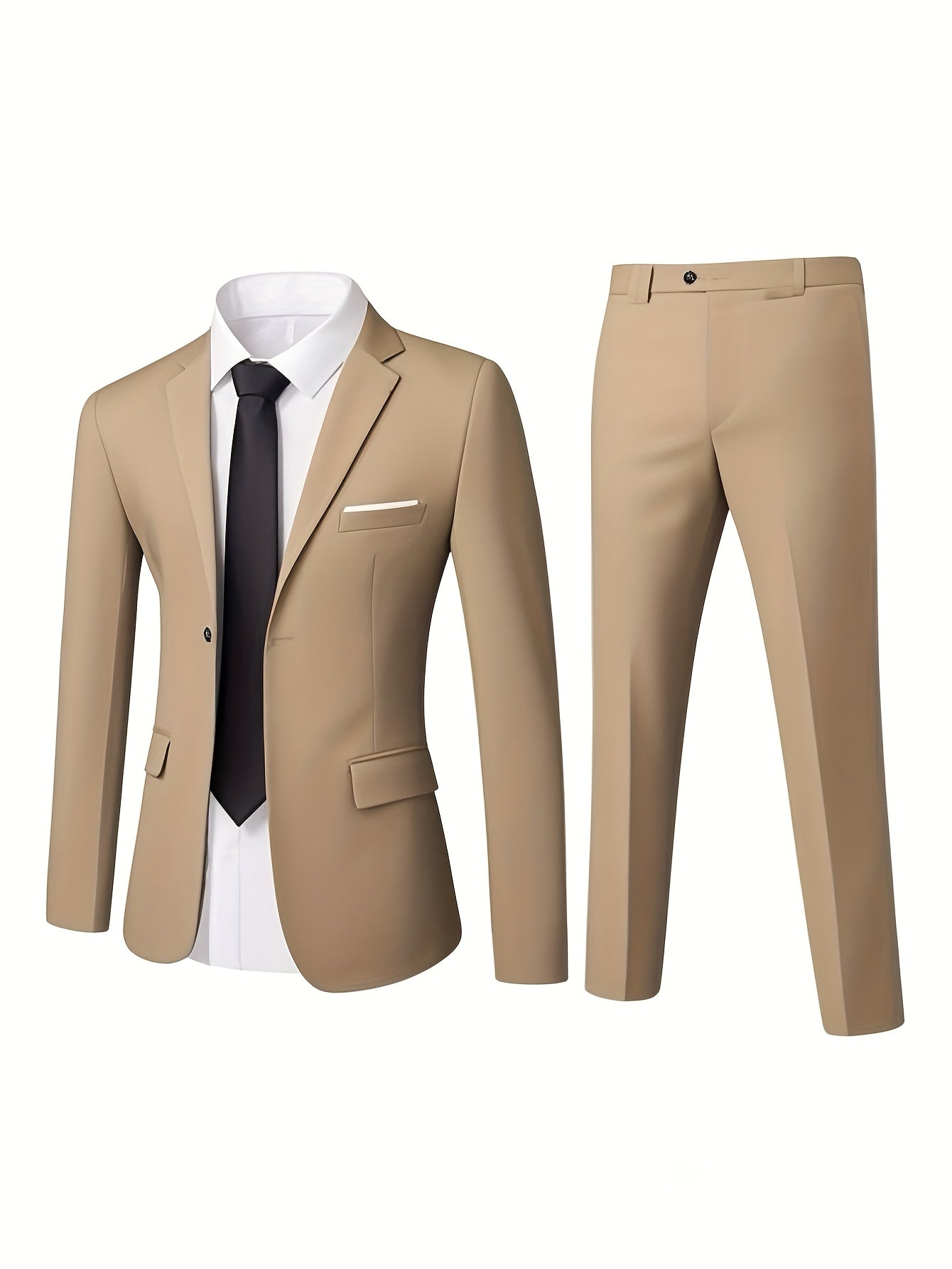 Men'S Premium New Two-Piece Suit Set, Stylish for Weddings, Parties, Graduation Ceremonies, And Business Gatherings.