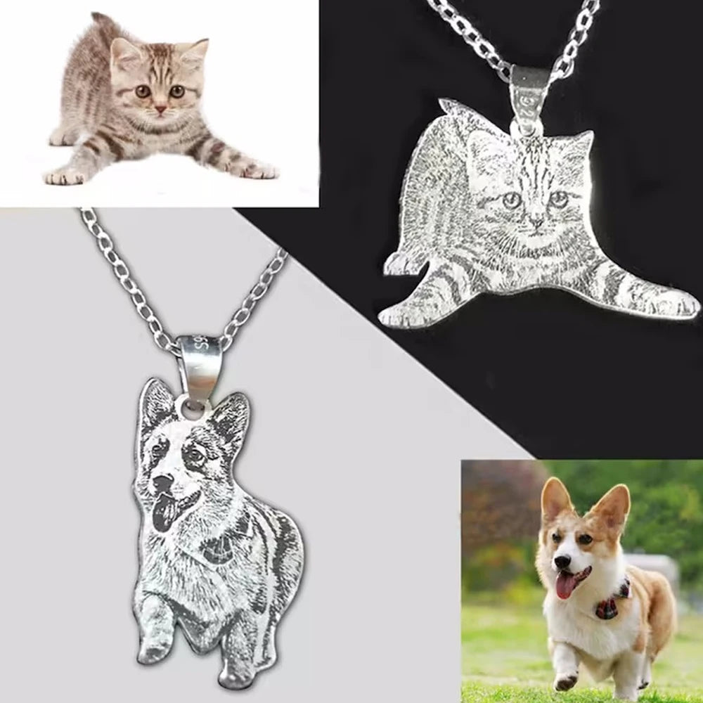 Personalized Mother's Day Gift Custom Photo Engraved Necklace Custom Photo Pendant Memory Family Jewelry Gifts Free Jewelry box
