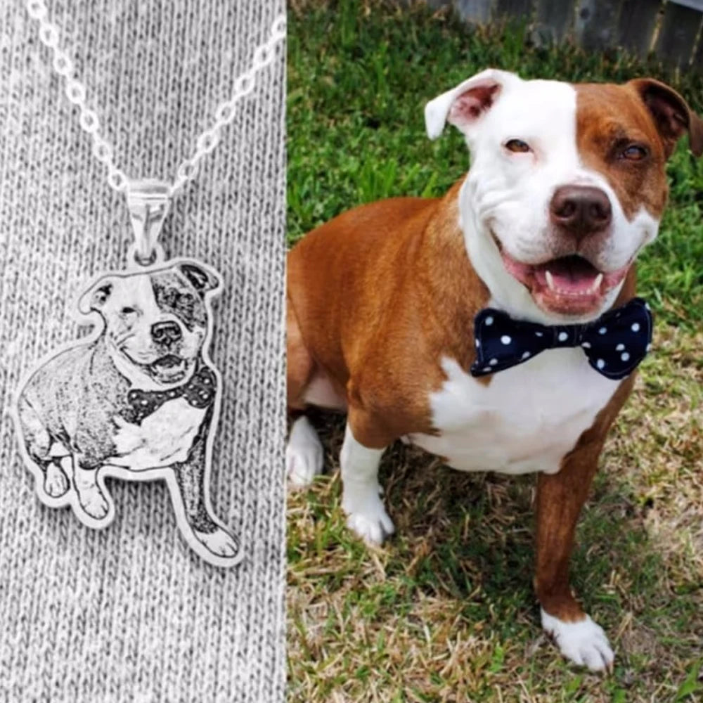 Personalized Mother's Day Gift Custom Photo Engraved Necklace Custom Photo Pendant Memory Family Jewelry Gifts Free Jewelry box