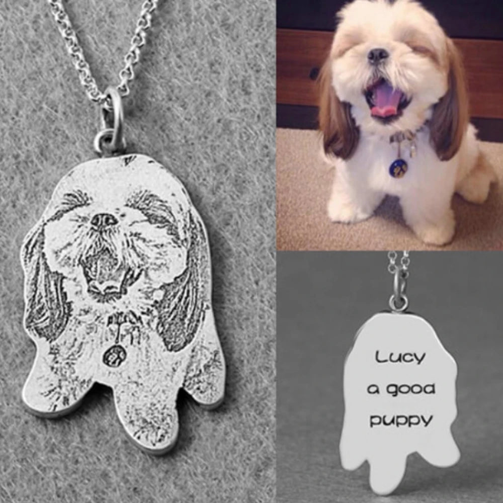 Personalized Mother's Day Gift Custom Photo Engraved Necklace Custom Photo Pendant Memory Family Jewelry Gifts Free Jewelry box