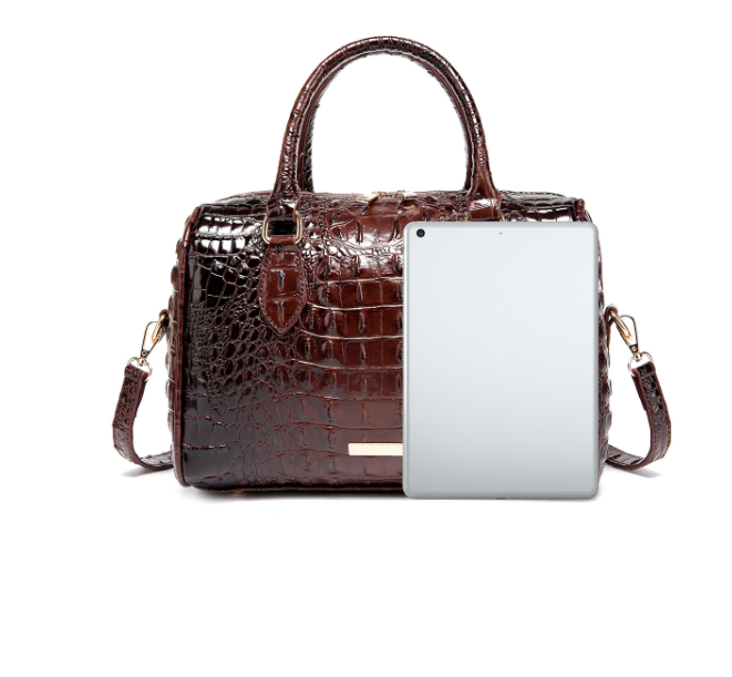 Gradient Crocodile Patterned Handbag,