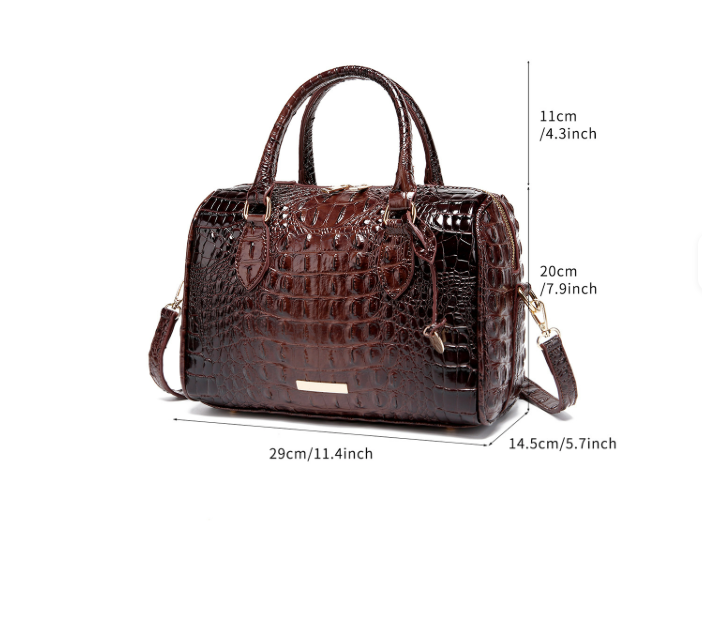 Gradient Crocodile Patterned Handbag,