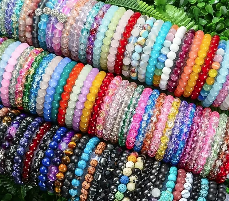 Stackable Boho Glass Bead Bracelet Set (Assorted Bundle)