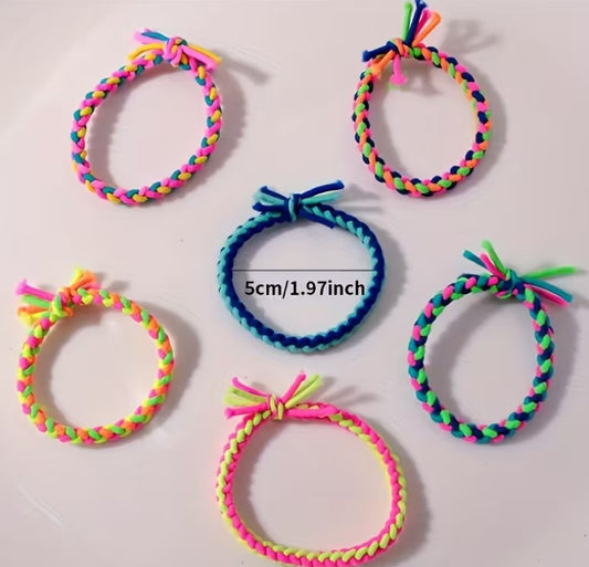6 pc bundle of handwoven hair ties