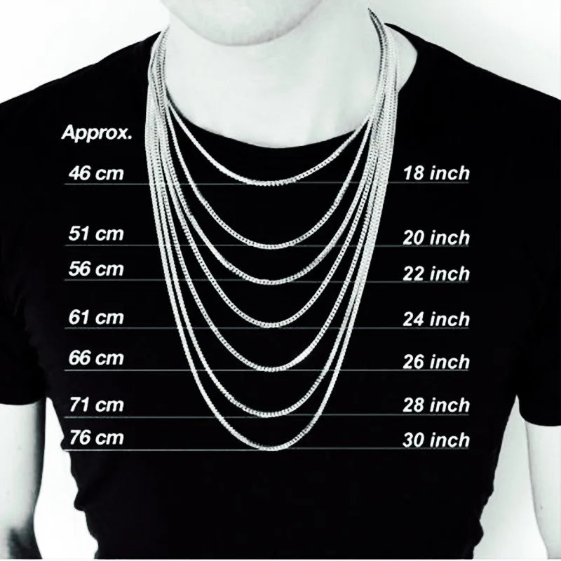 HNSP 316L Stainless Steel Cuban Flat Chain Necklace For Men Male Neck Jewelry Accessories