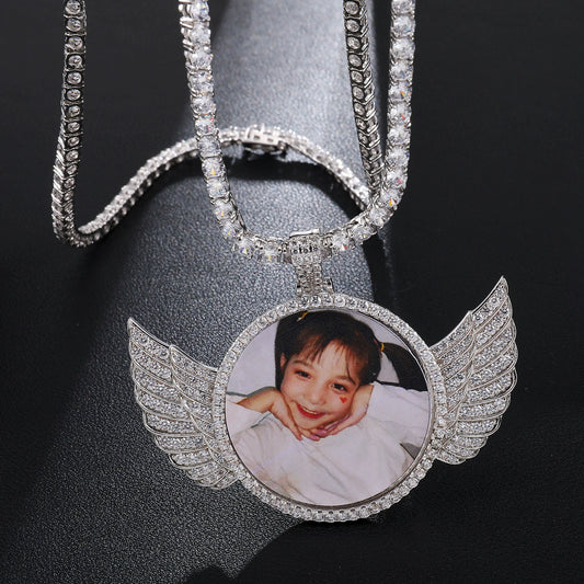 DIY Photo Memory of Love Solid Zircon Pendant