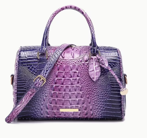 Gradient Crocodile Patterned Handbag,