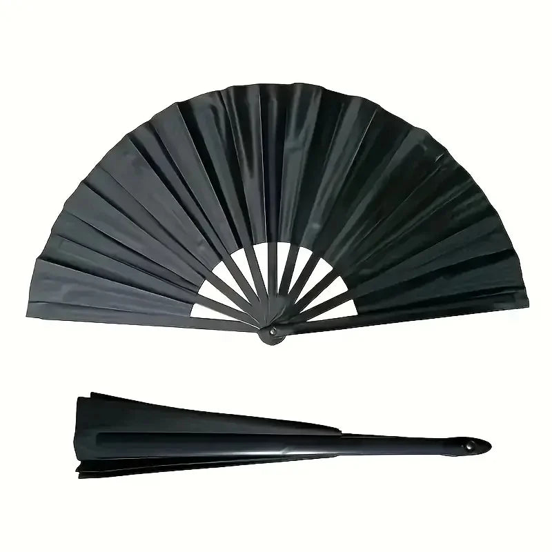 Large Kung Fu Sound Fan Plastic Bone Martial Arts Performance Elegant Hand Folding Stage Fan Opera Magic Props Summer Cool Fans