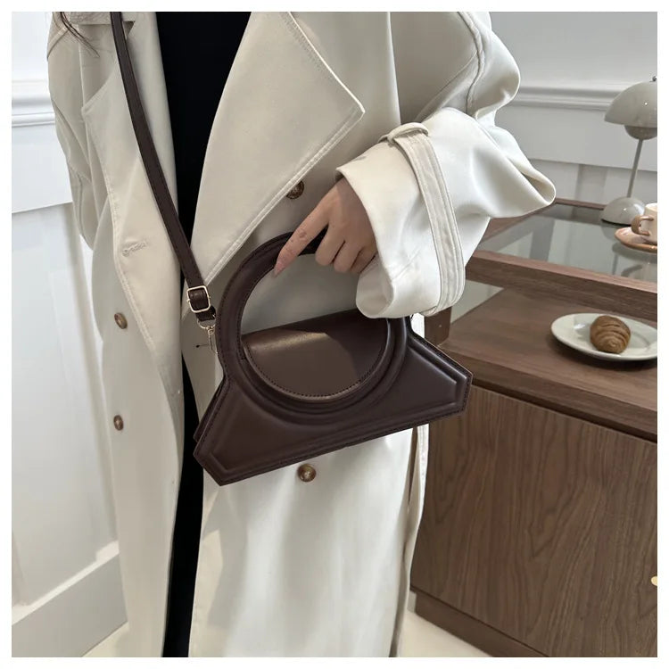 2024 Spring Women Personalized Handbags Unique Design Solid Color Shoulder Bag Ins Messenger Bags Small Square Bag for Women