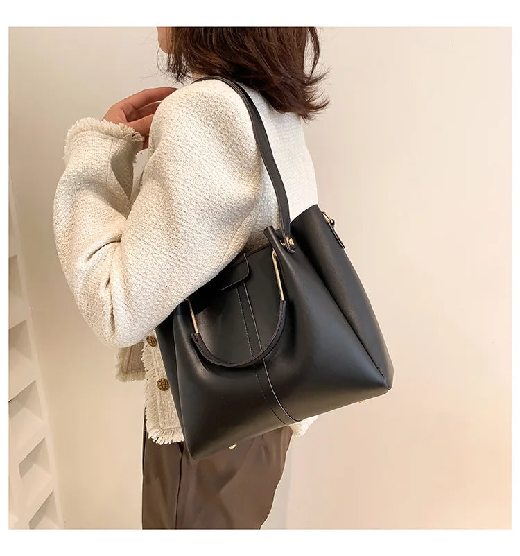 Retro Minority Design Portable Large Capacity Bag for Women 2023 New Trendy All-Match Commute Crossbody Tote Bucket Bag