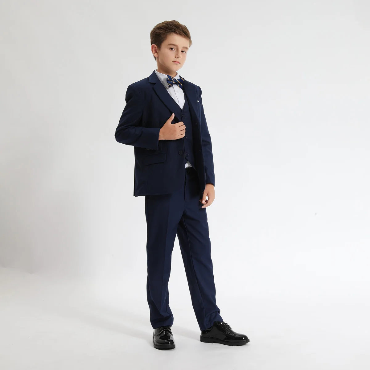 Suit for Kids Boys Easter Outfit Church Party Blazer Wedding Ceremony Flower Piano Performance Birthday Gift Clothes Set 3 PCS