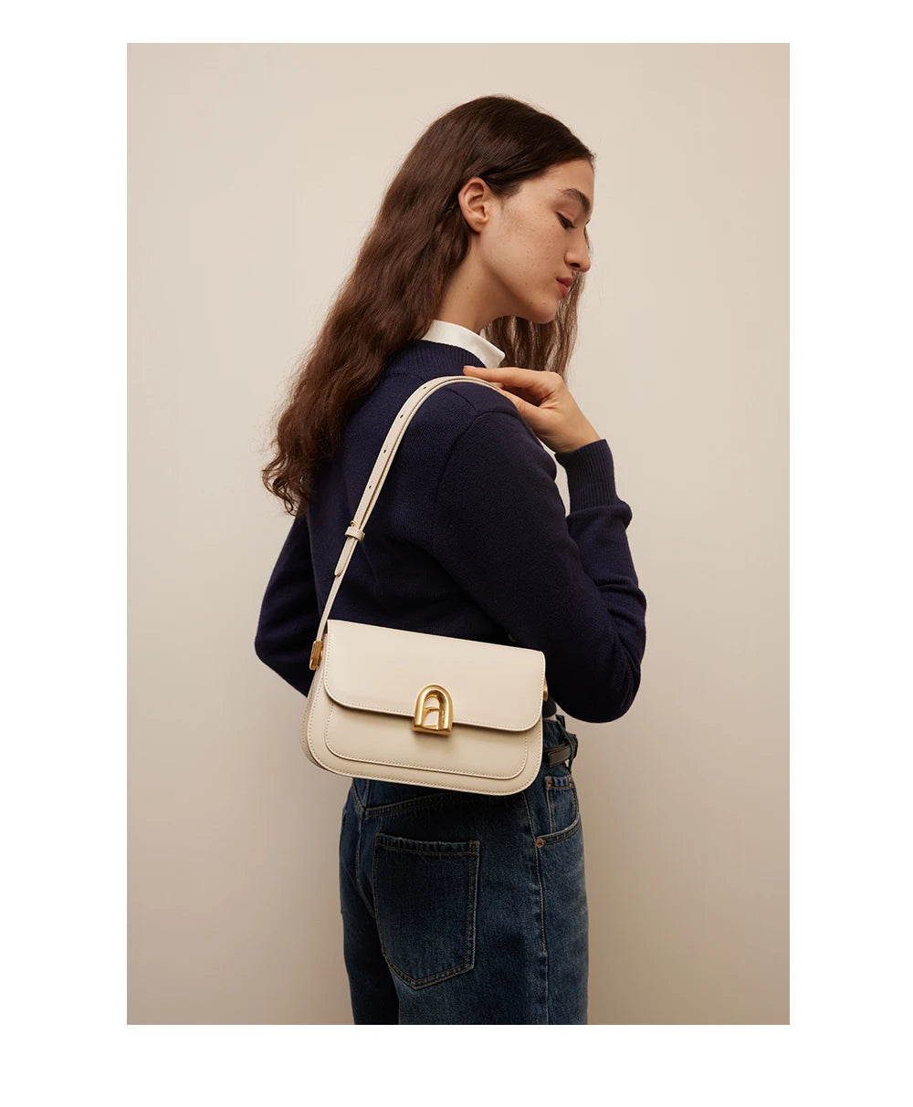 LA FESTIN Women's bag 2024 New Leather Bag Shoulder Crossbody Bag Fashion Designer Small Square Bag free shipping