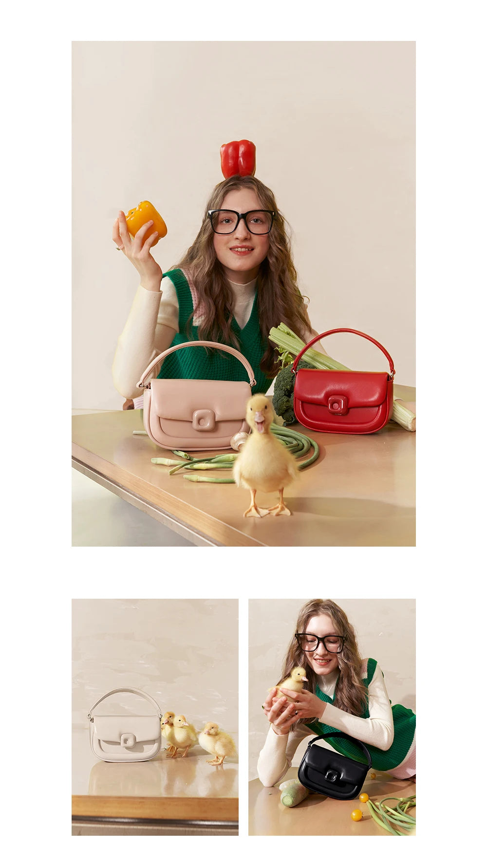 LA FESTIN Designer Women's bag Small Bag 2024 New Crossbody Shoulder Messenger Bag Women's Leather Bag Handbag Fashion Bag