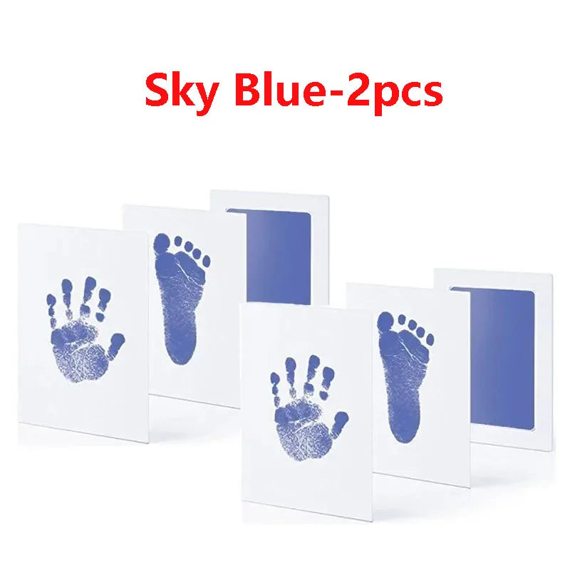 2/4pc Baby Handprint Footprints Ink Pads Safe Non-toxic No-Touch Skin Inkless Inkpad Kits Pet Cat Dog Paw Prints Souvenirs Gifts