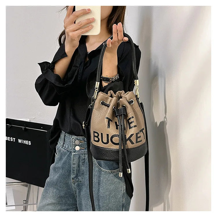 New Fashion Women's Bucket Bag Trend Brand Casual Versatile Shoulder Bag High-end Classic Crossbody Bag Designer Luxury Handbag