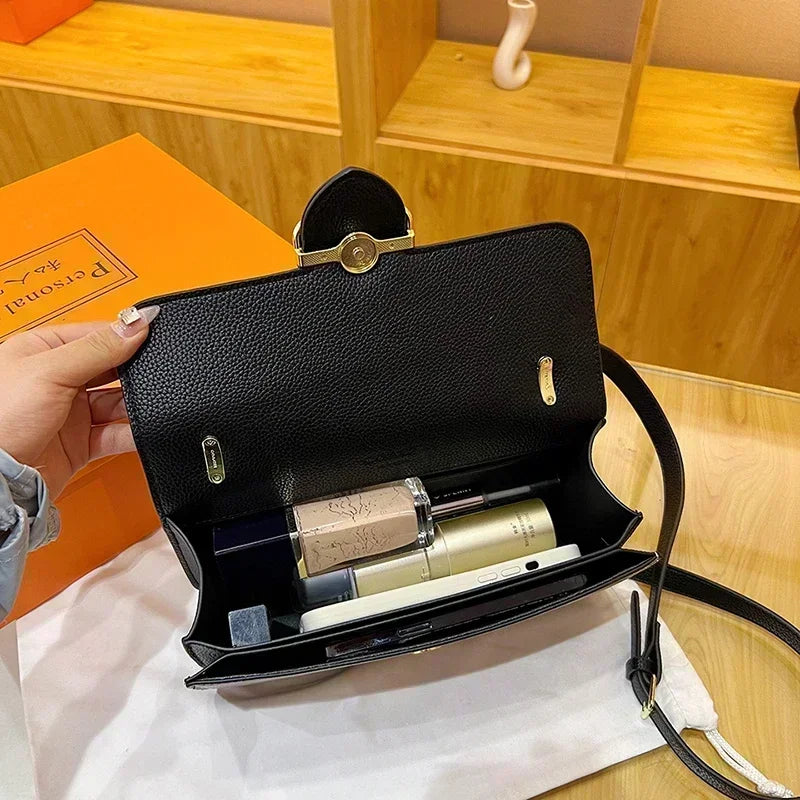 2024 New High-class Versatile One-shoulder Satchels Sac Gg Cc Light Luxury Rhombus Chain Handbag 100% Leather Women's Small Bag