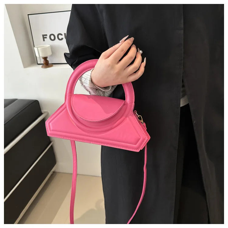 2024 Spring Women Personalized Handbags Unique Design Solid Color Shoulder Bag Ins Messenger Bags Small Square Bag for Women