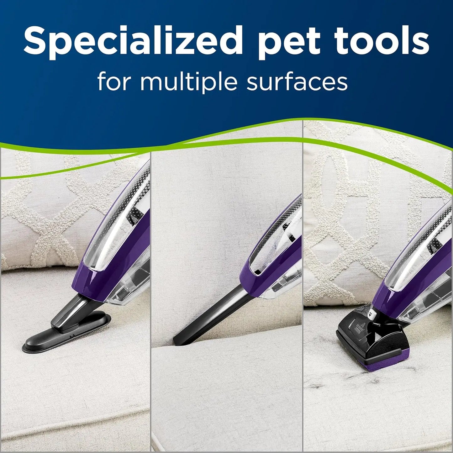 Pet Hair Eraser Lithium Ion Cordless Hand Vacuum, Purple