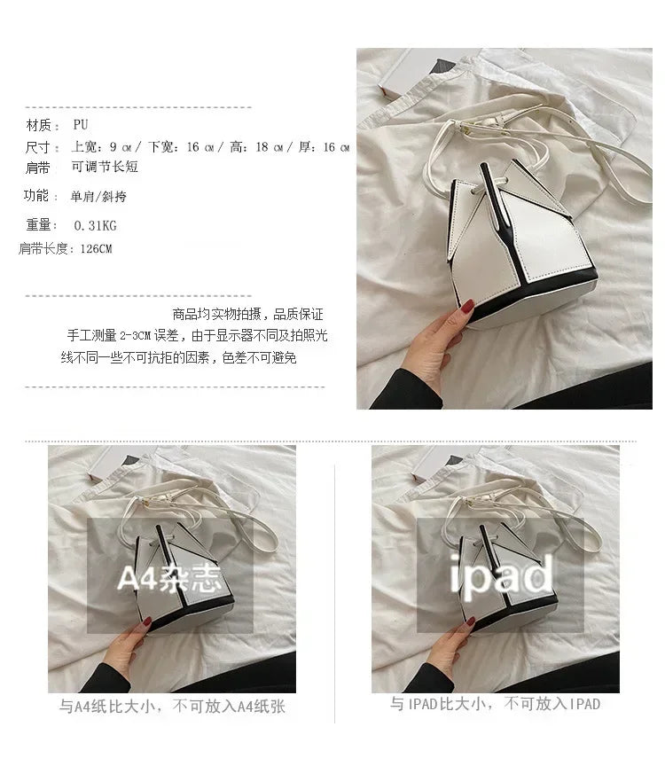 Women's Niche Foldable Bag Multifunctional Messenger Bag Portable Bag High Quality Popular Summer New 2025 Purses and Handbags