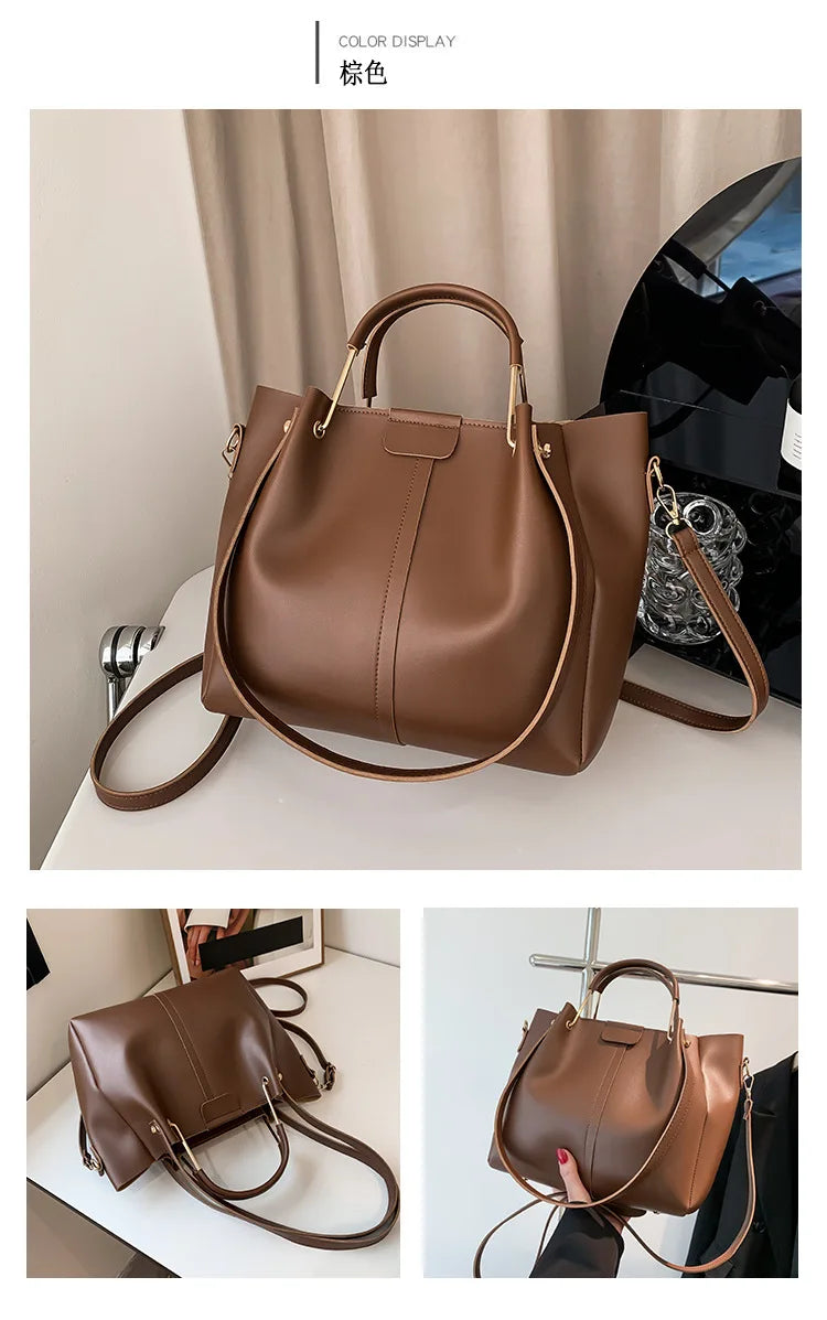 Retro Minority Design Portable Large Capacity Bag for Women 2023 New Trendy All-Match Commute Crossbody Tote Bucket Bag