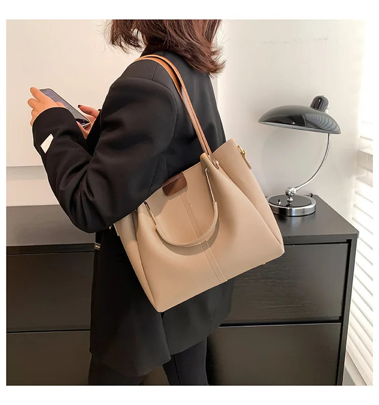 Retro Minority Design Portable Large Capacity Bag for Women 2023 New Trendy All-Match Commute Crossbody Tote Bucket Bag