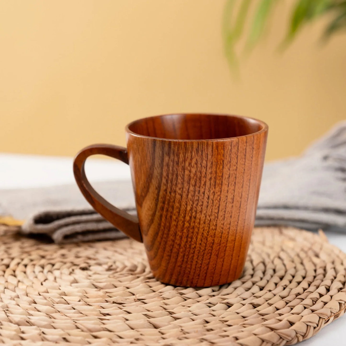 New Beer Mug Wooden Coffee Mug Wooden Creative Mug With Handle Cup High Temperature Resistant