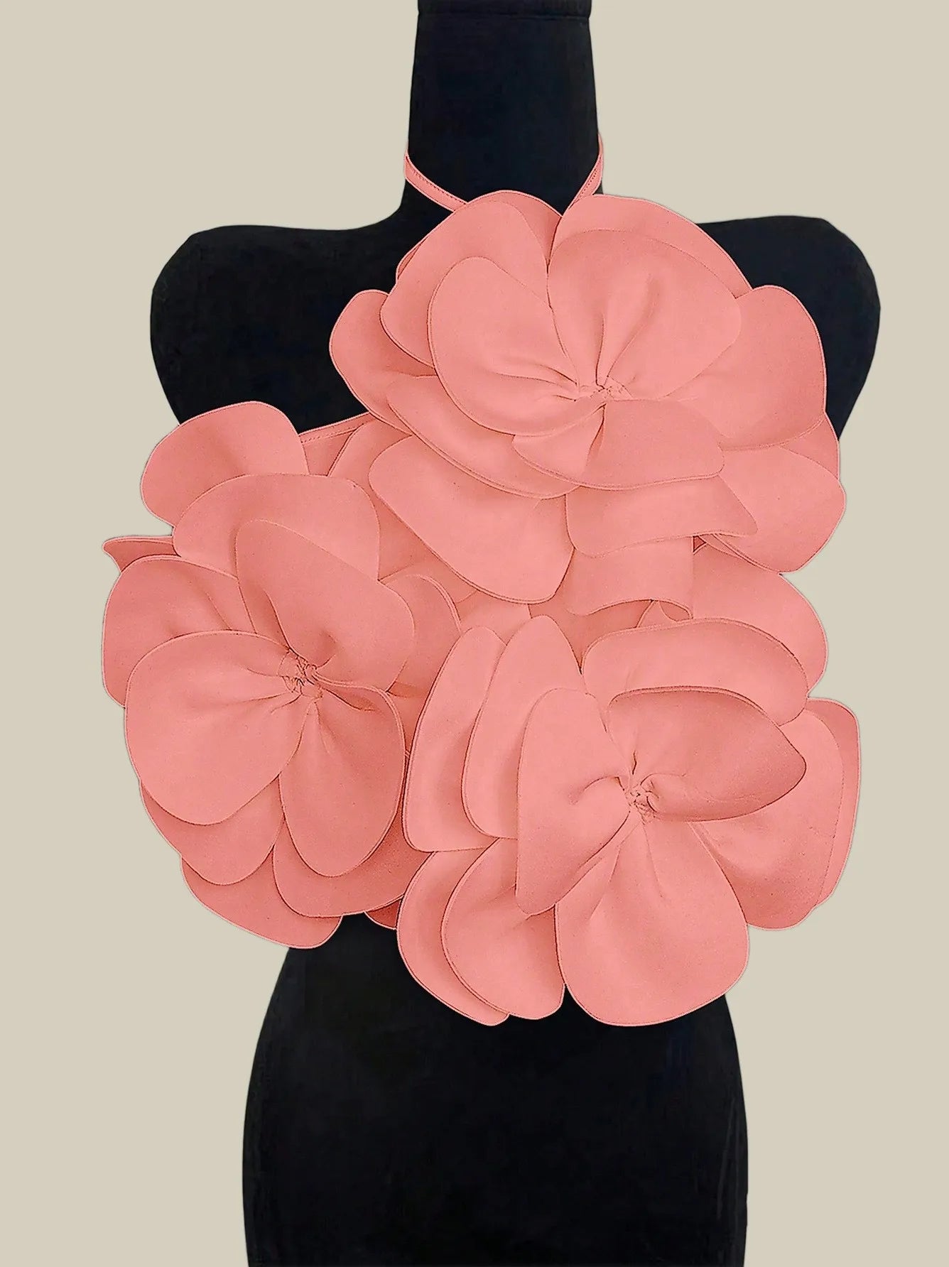 Joskaa 2025 Summer Women's 3D Flower Chic Tops Sexy Halter Lace-Up Backless Crop Camisole Vacation Party Club Beachwear S-XXL