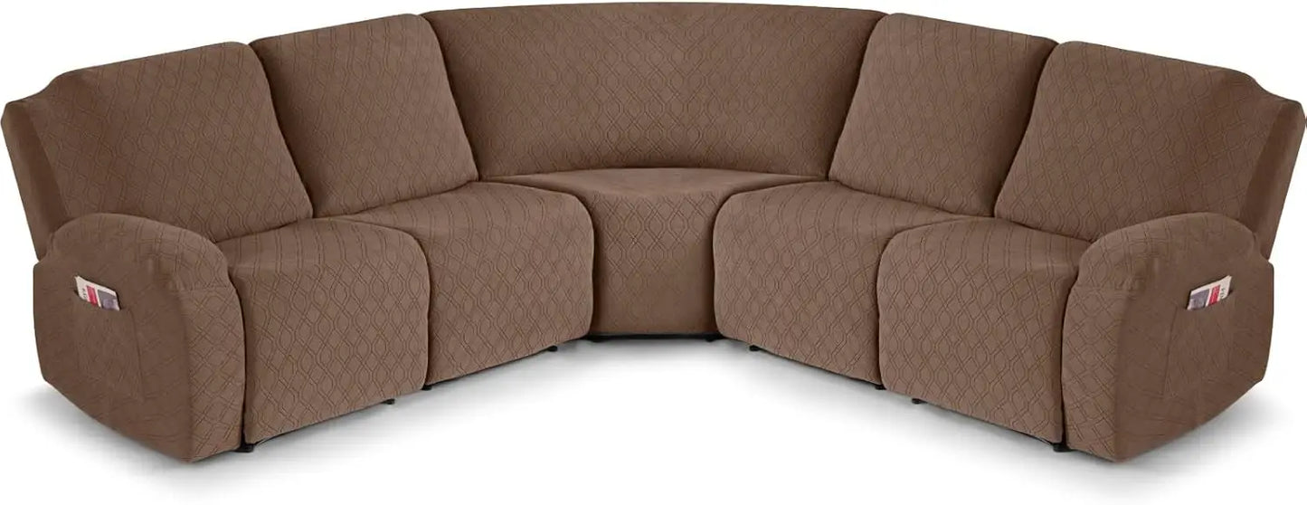 Extra Large Reclining Sectional Couch Covers, L Shape Sectional Sofa Corner Seater, Thick, Soft Sofa Slipcovers