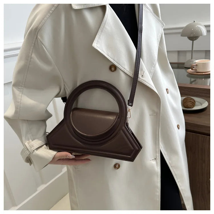 2024 Spring Women Personalized Handbags Unique Design Solid Color Shoulder Bag Ins Messenger Bags Small Square Bag for Women