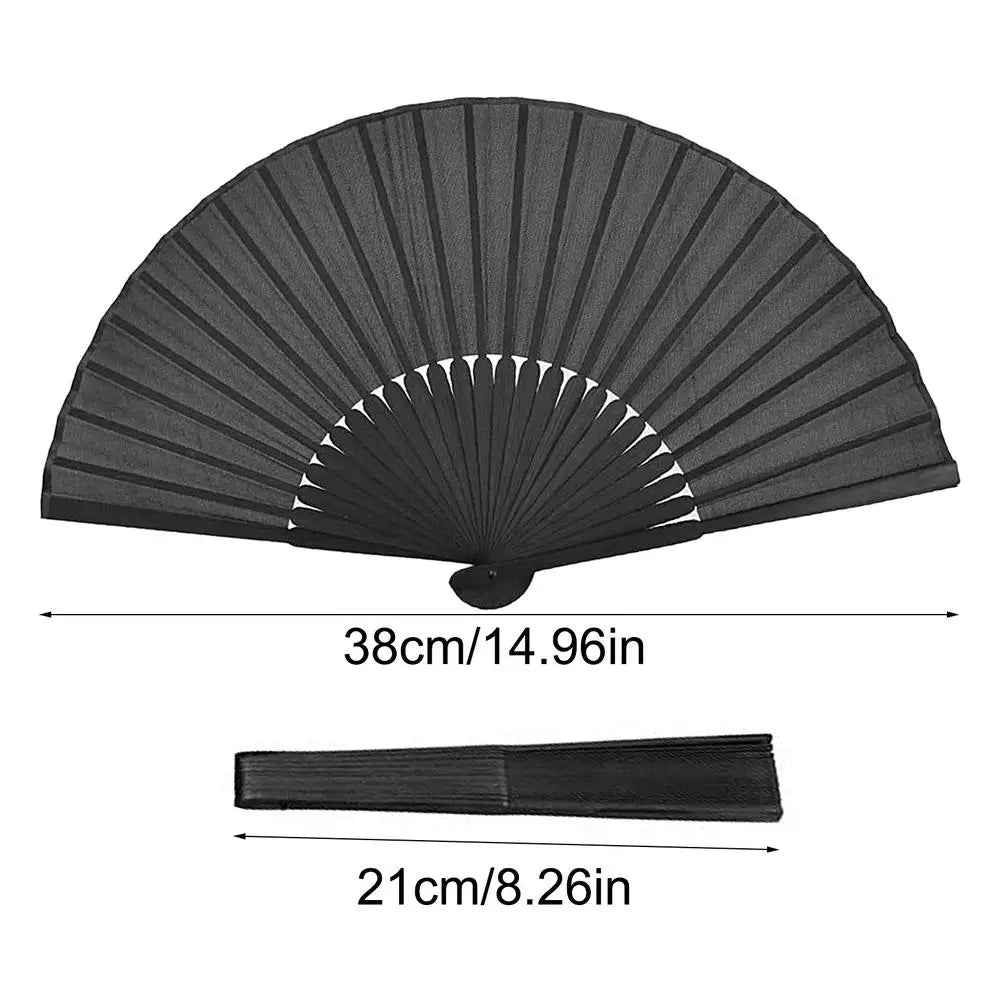 Handheld Folding Hand Portable Black Cooling Fan Folding Fan With Sturdy Hinge For Outdoor Activities Work Areas Travel School-Ships from the US
