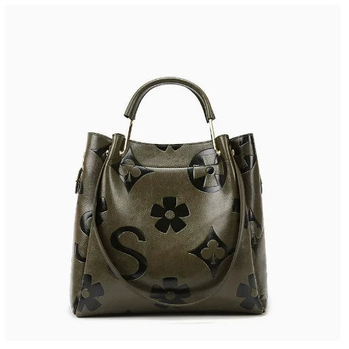 New Bag: Bucket Bag, Fashionable Texture, Embossed Women's Handbag, Large Capacity Mother and Child Bucket Bag, Mommy Bag