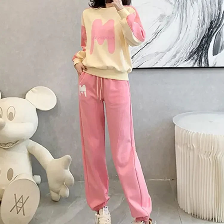 Pant Sets for Women 2 Pieces Autumn Winter Fashion Casual Trousers Woman Korean Style Xxl Cheap New Matching Groups Of Tailor In