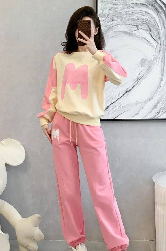 Pant Sets for Women 2 Pieces Autumn Winter Fashion Casual Trousers Woman Korean Style Xxl Cheap New Matching Groups Of Tailor In