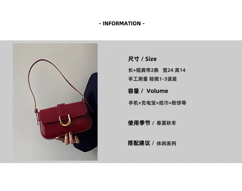 Fashionable and Leisure hand bag Bag Luxury Underarm Versatile One Shoulder Crossbody Bag French Small Small Body Bag Single