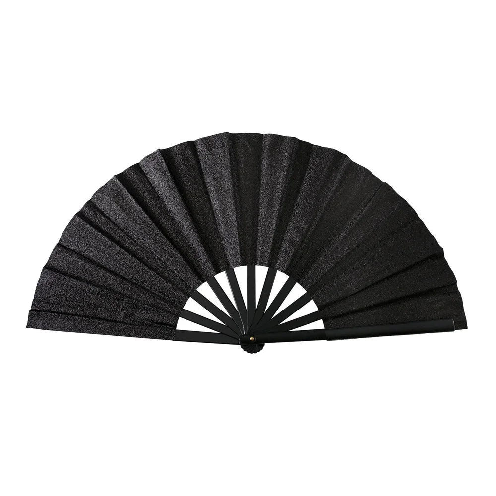 New Sparkling Folding Fan Bright Color Rainbow Starry Sky In The Dark Festival Performance Hand Fans Women Girl Party Dance Fan