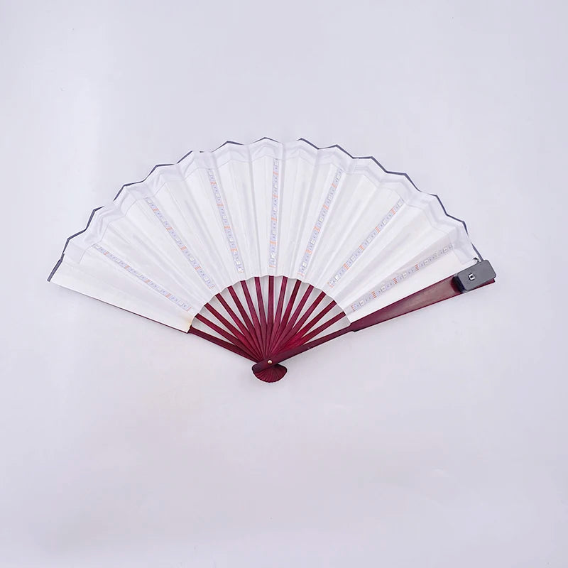 Halloween Carnival party lighting supplies 10inches  LED neon light rave fan  folding luminous fan glowing in the party